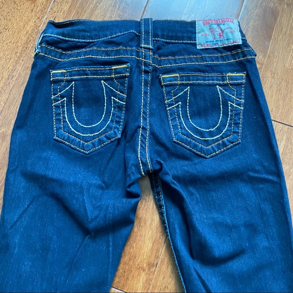 True Religion Dark Wash Low Rise Skinny Jeans 24 - Picture 2 of 9